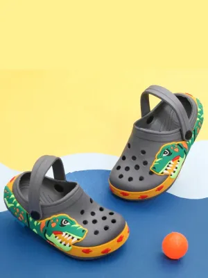 Go Wild with Grey Dino Clogs for Kids