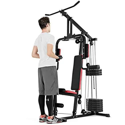GOPLUS Multifunction Home Gym System Weight Training Exercise Workout Equipment Fitness Strength Machine for Total Body Training