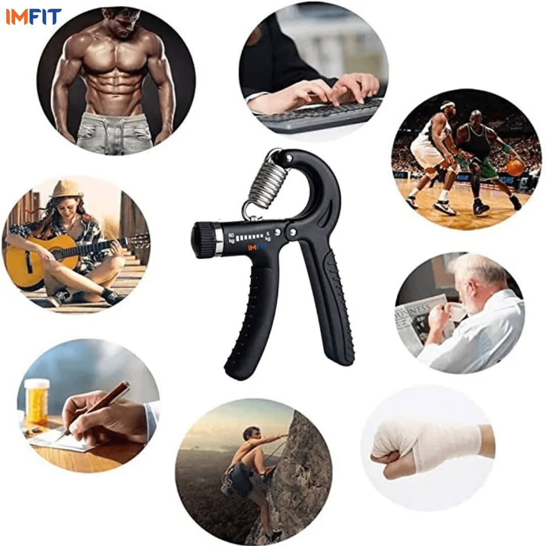 Hand Grip Strengthener I Grip Strength Trainer I Adjustable Resistance 5-60kg I Non-Slip Gripper I Perfect for Athletes, Musicians, and Hand Injury Recovery
