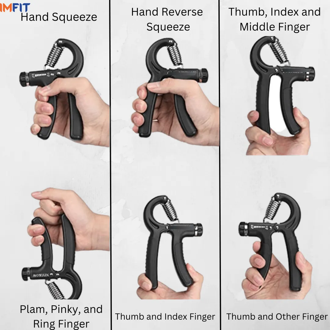 Hand Grip Strengthener I Grip Strength Trainer I Adjustable Resistance 5-60kg I Non-Slip Gripper I Perfect for Athletes, Musicians, and Hand Injury Recovery