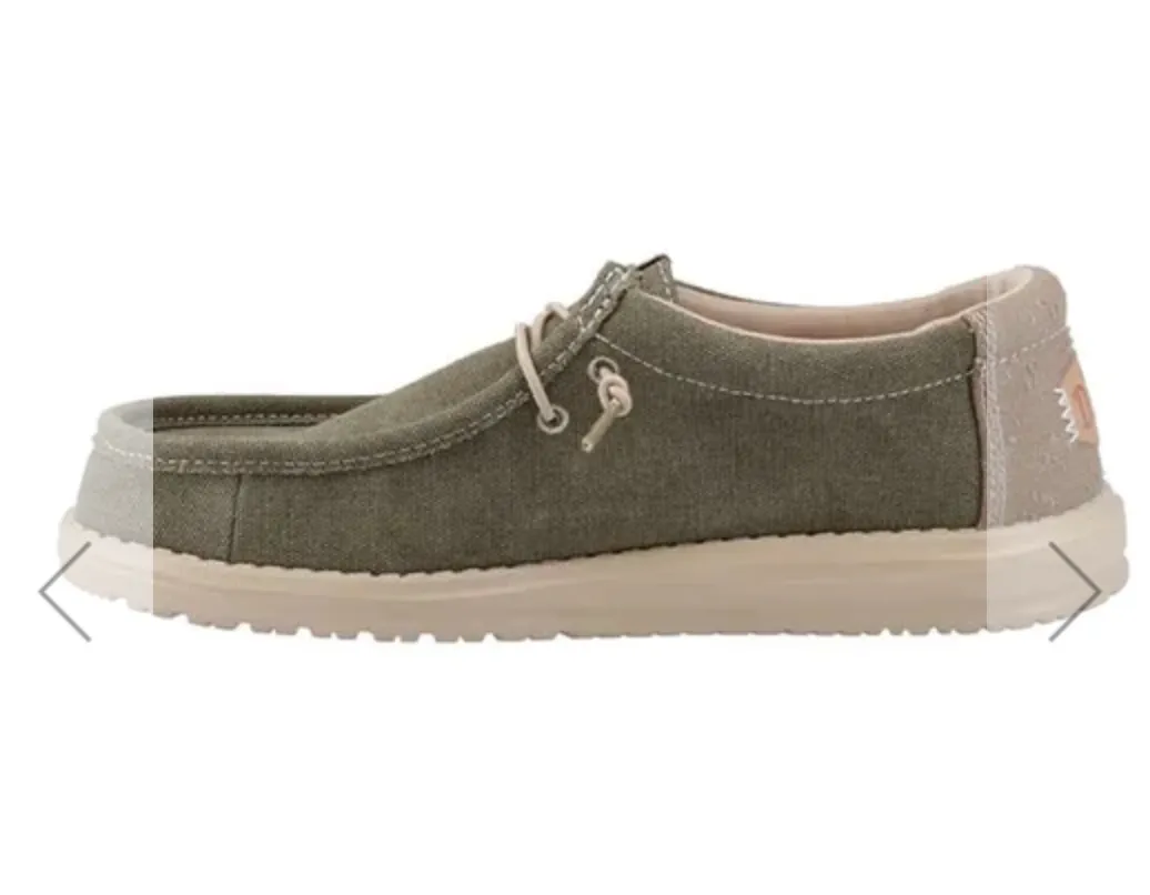 Hey Dude Wally Workwear Dusky Green/Irish cream