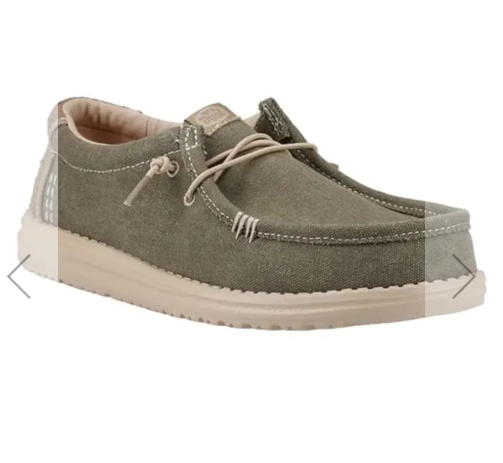 Hey Dude Wally Workwear Dusky Green/Irish cream