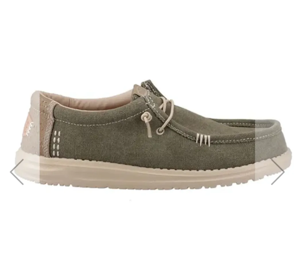 Hey Dude Wally Workwear Dusky Green/Irish cream