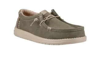 Hey Dude Wally Workwear Dusky Green/Irish cream
