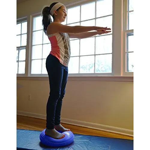 Inflatable Balance Disc Core Training Cushion/Seat w/ 8-Inch Air Pump