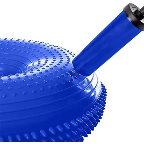 Inflatable Balance Disc Core Training Cushion/Seat w/ 8-Inch Air Pump