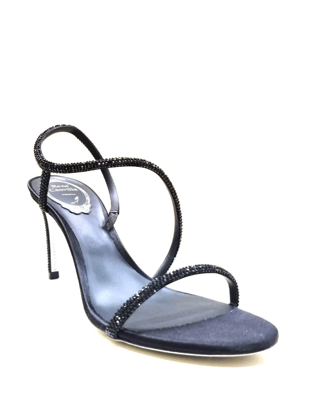 Irini Black Strass Sandals