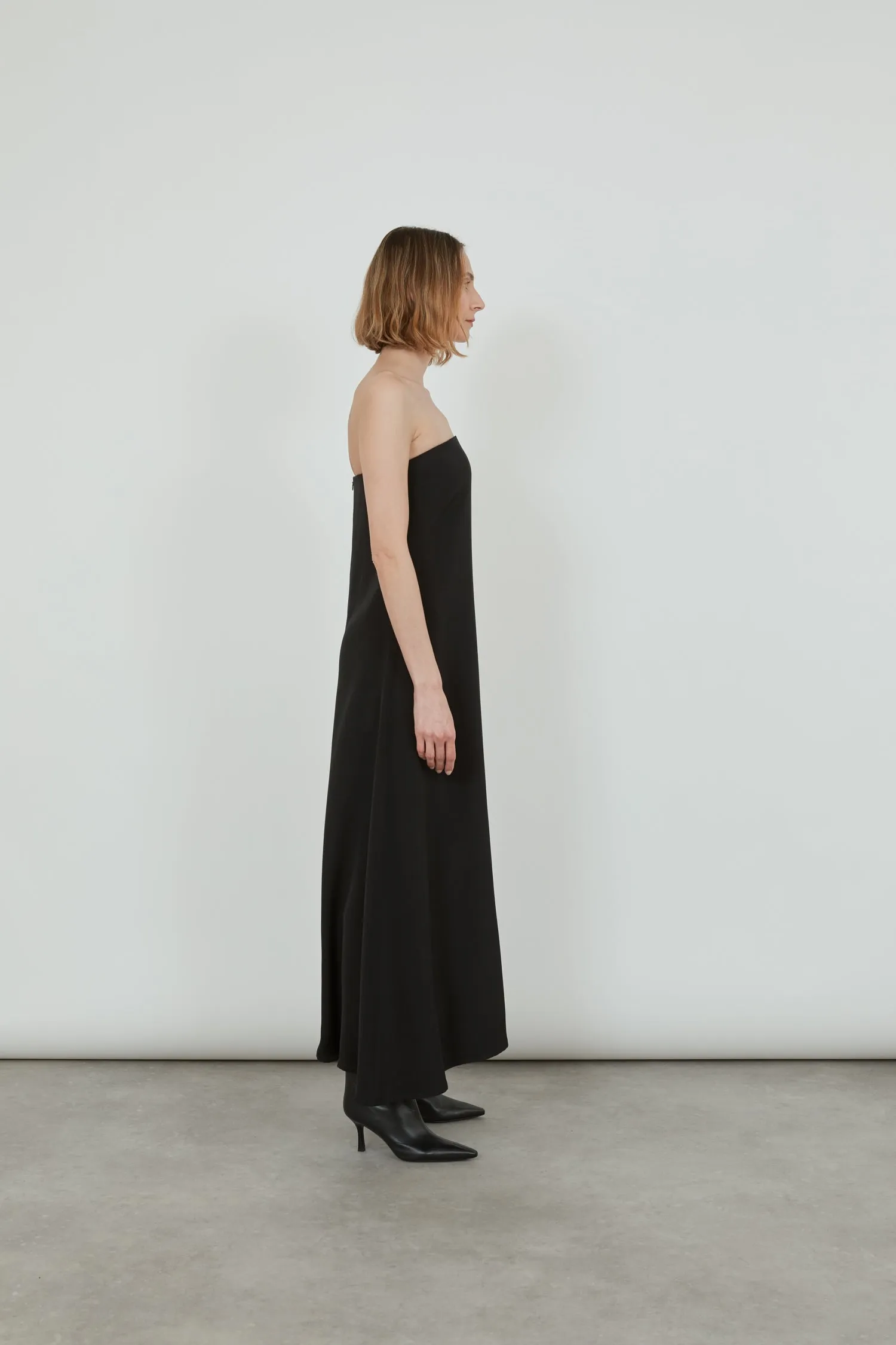 Joan dress | Black - Crepe silk
