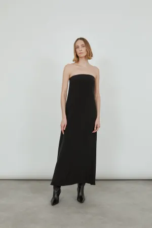 Joan dress | Black - Crepe silk