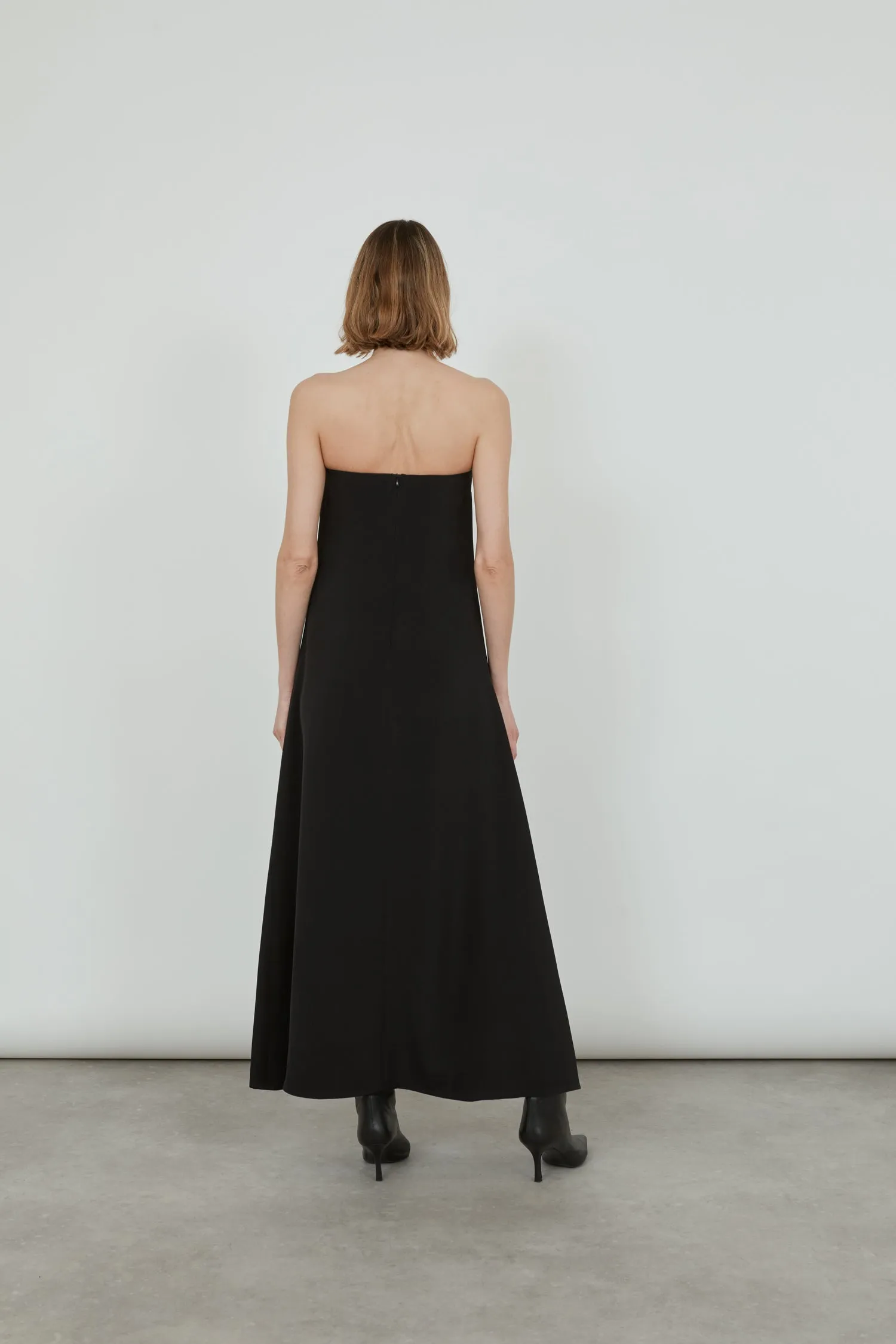 Joan dress | Black - Crepe silk