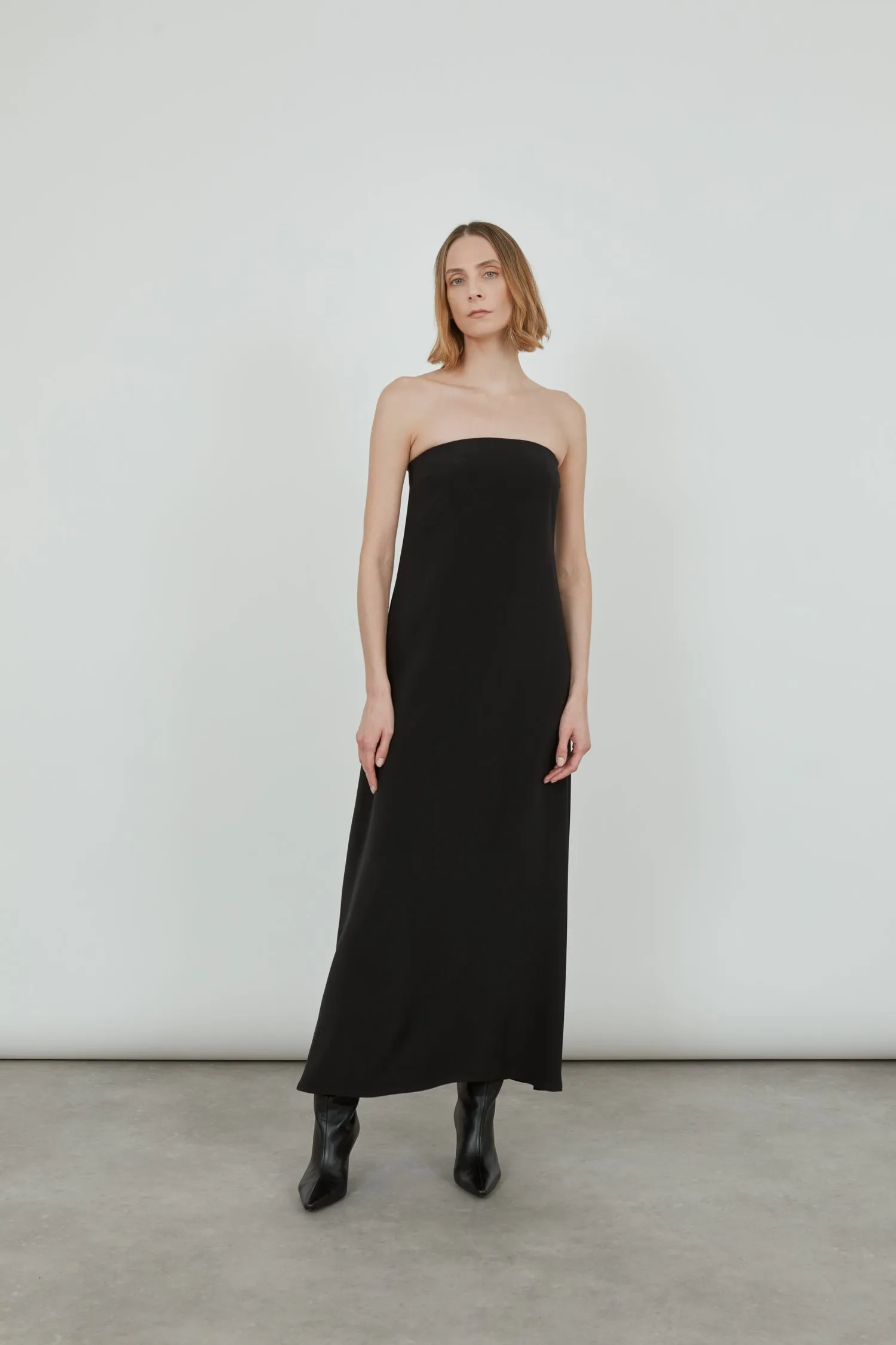 Joan dress | Black - Crepe silk