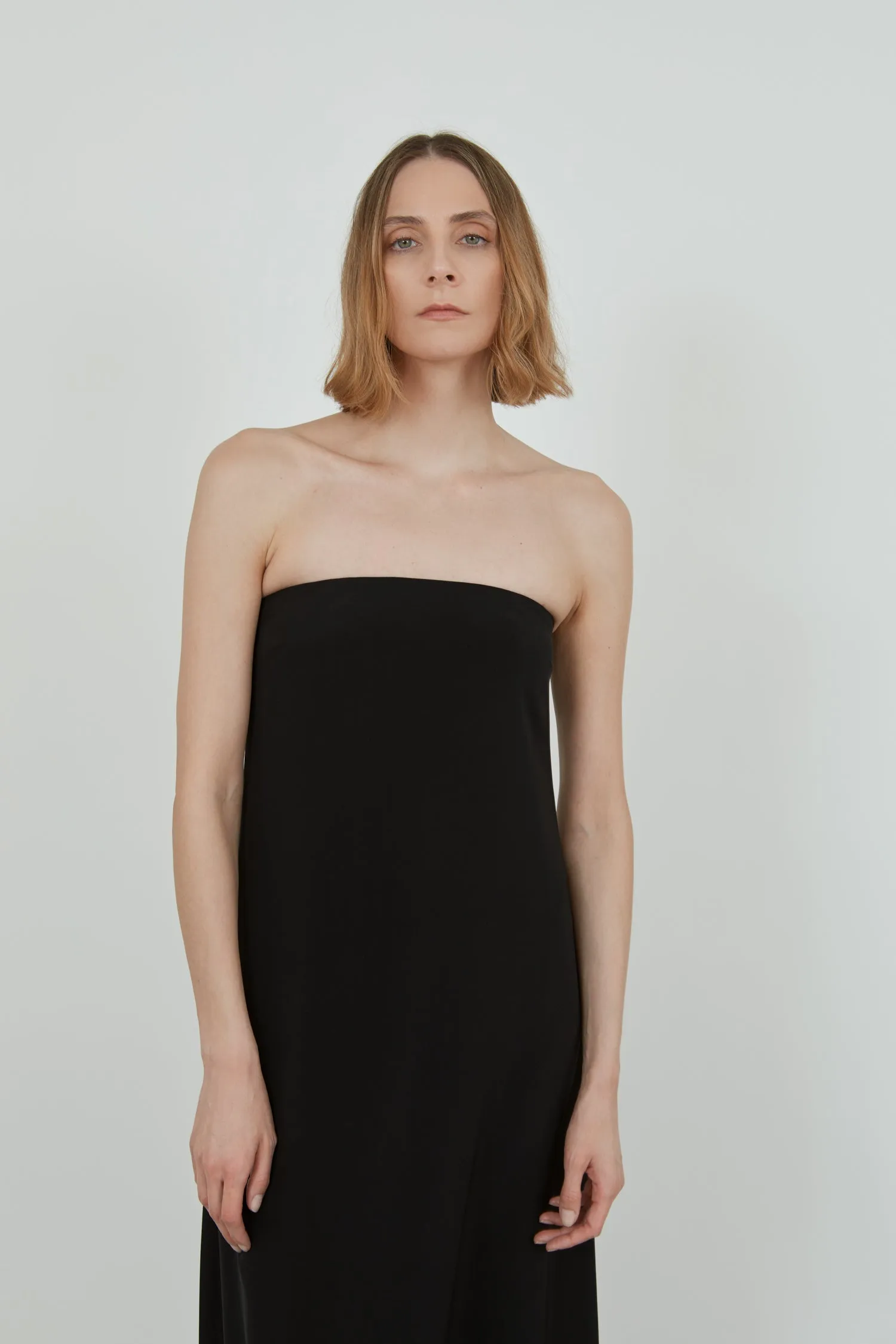 Joan dress | Black - Crepe silk