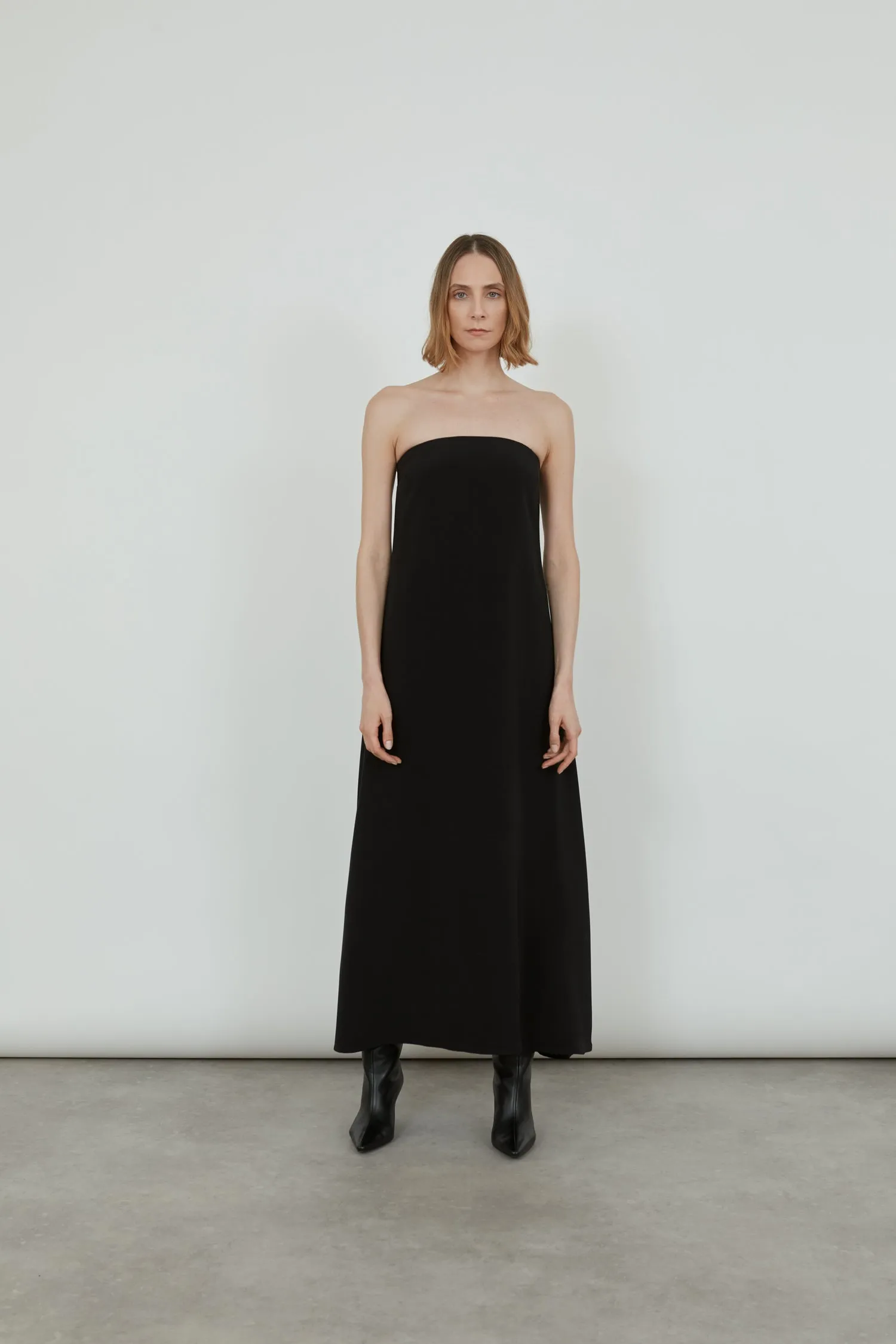 Joan dress | Black - Crepe silk