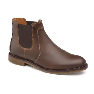 Johnston & Murphy Men's Copeland Size 10 Tan Oiled Full Grain Chelsea Boots