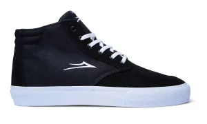 Lakai Riley 3 High Skate Shoe in Black Suede
