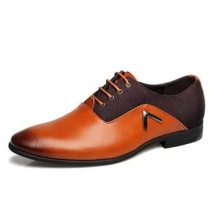 Large Size Color Blocking Business Formal Shoes