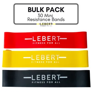 Lebert Fitness - 30 Mini Resistance Bands (Combo Pack)