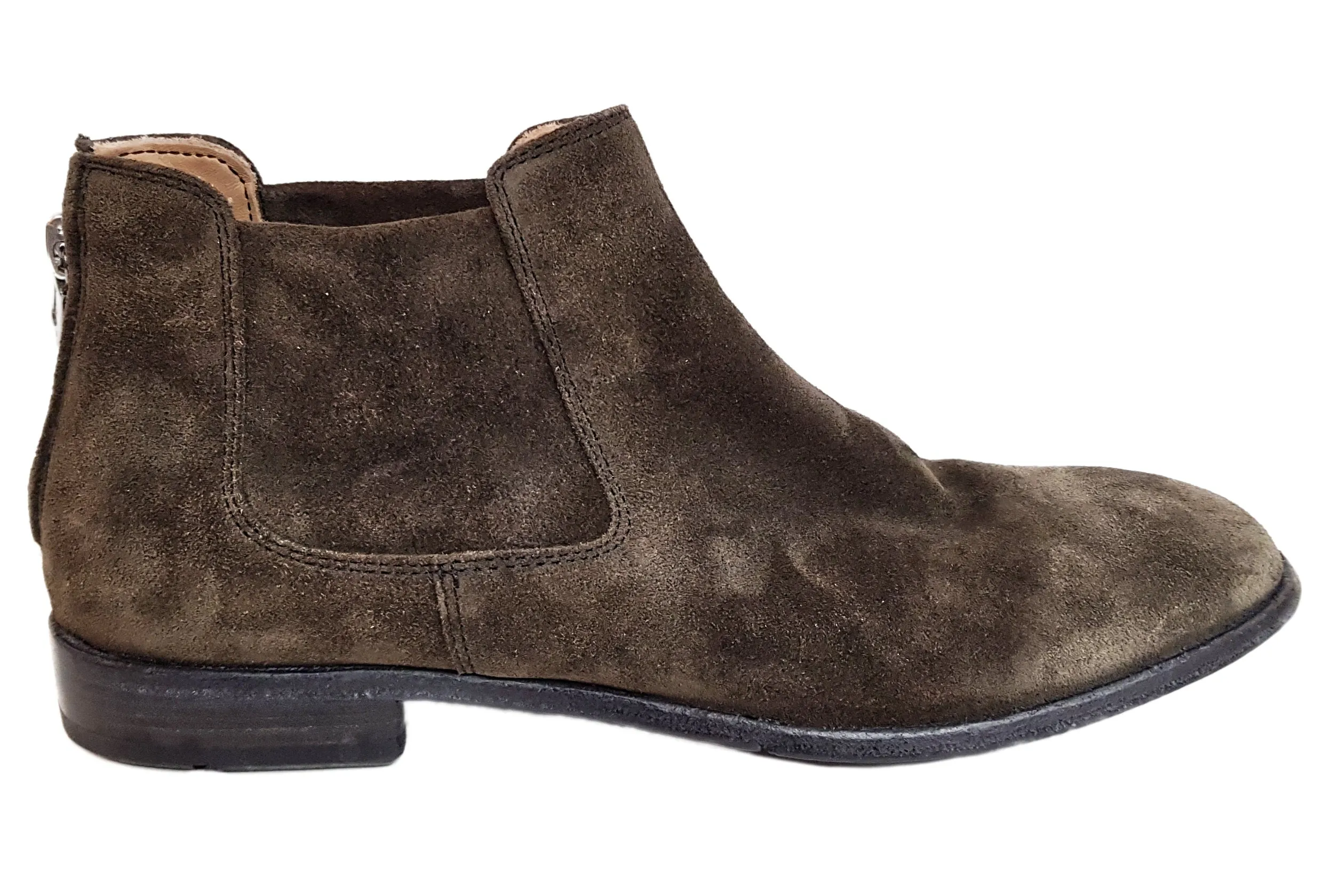 Lemargo, Wildleder-Stiefelette in Olivgrün