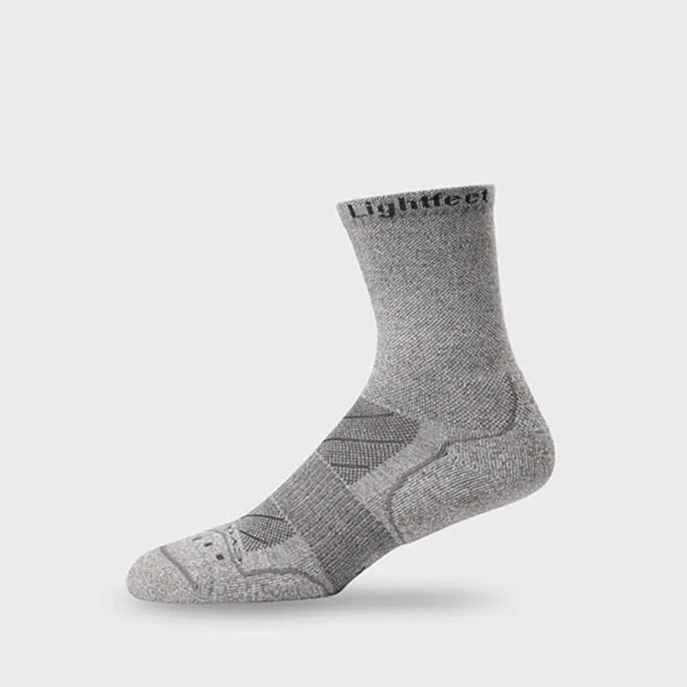 Lightfeet Evolution Half Crew Trail Run Socks (Grey)