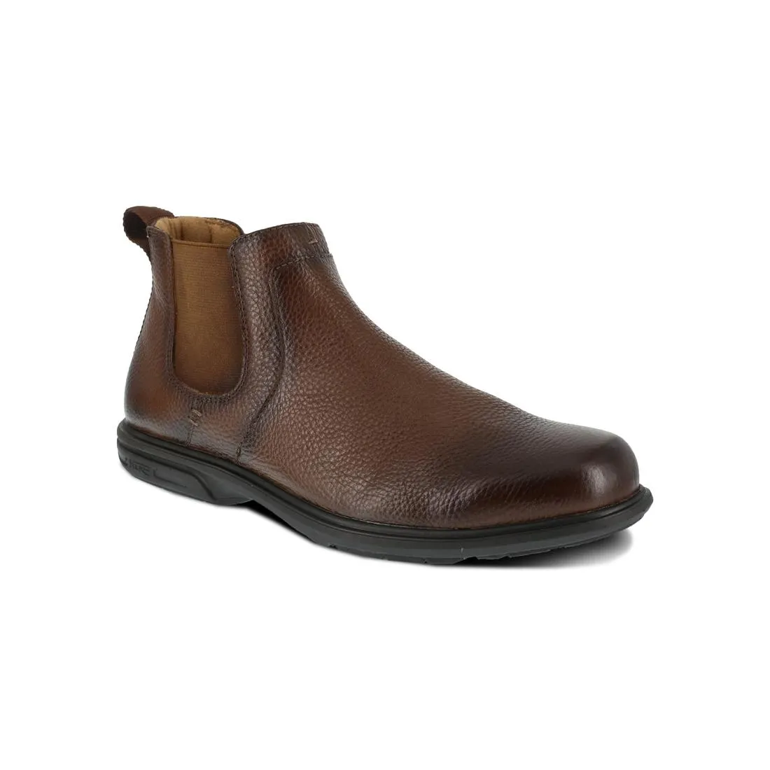 Loedin Steel-Toe Pull On Chelsea Work Boot Brown