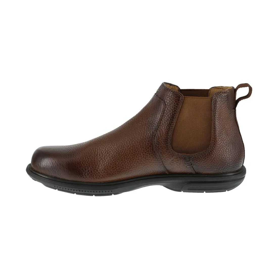 Loedin Steel-Toe Pull On Chelsea Work Boot Brown