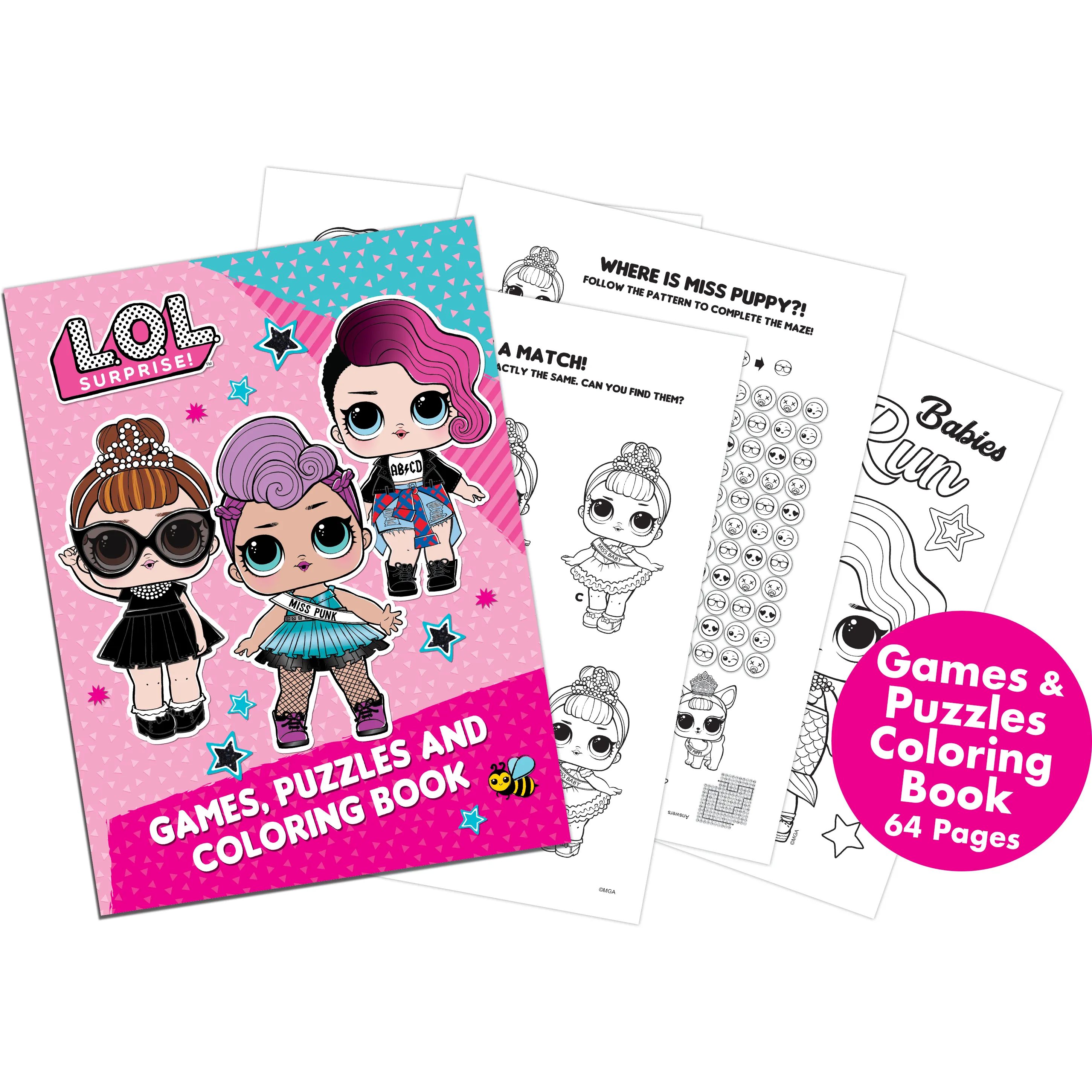 Lol Surprise! - A4 Coloring & Activity Book-Age 3 Years & Above