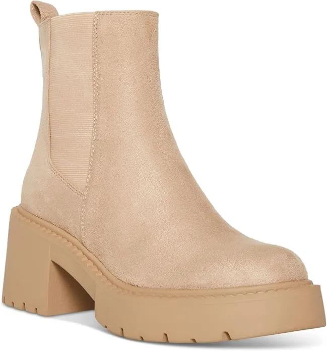 Madden Girl Trust Lug-Sole Chelsea Booties  Color Dark Taupe Size 10M