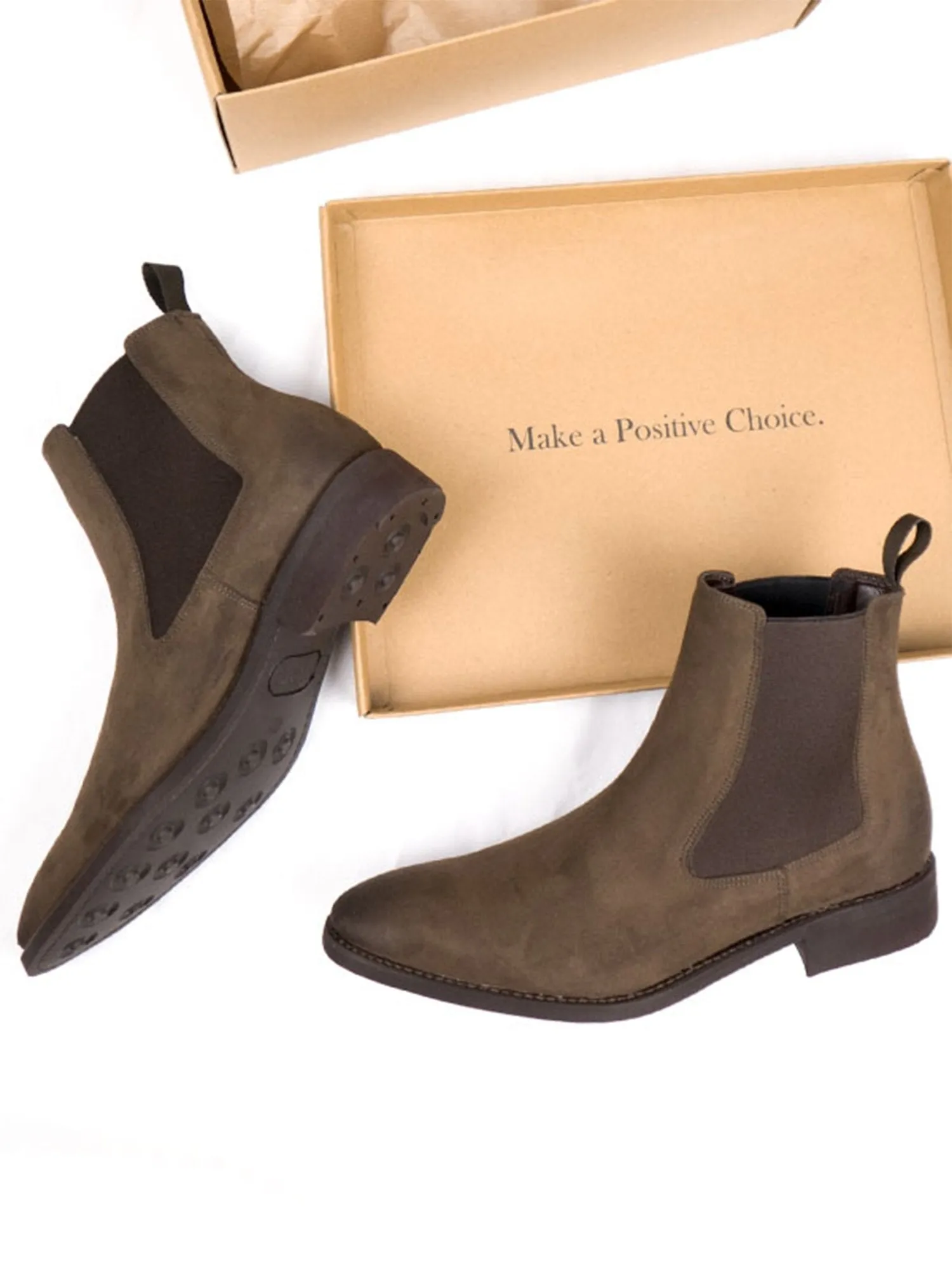 Men's Goodyear Welt Chelsea Boots by Will's Vegan Shoes (Black, Dark Brown)
