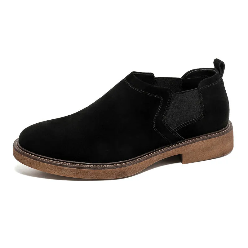 Men's Leather Low-Top Casual Chelsea Boots (In Stock)