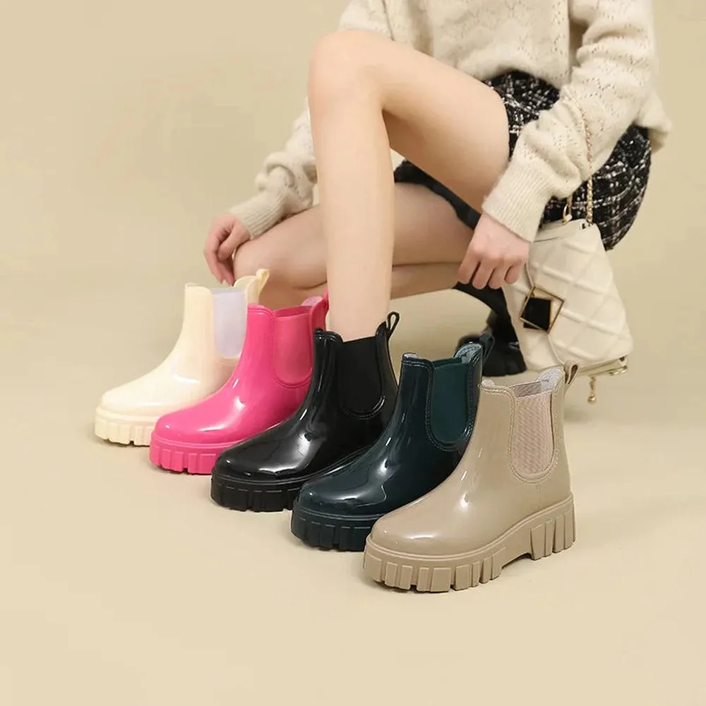 Merendy Lolo Shiny Chelsea chunky boots