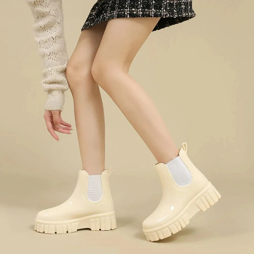 Merendy Lolo Shiny Chelsea chunky boots