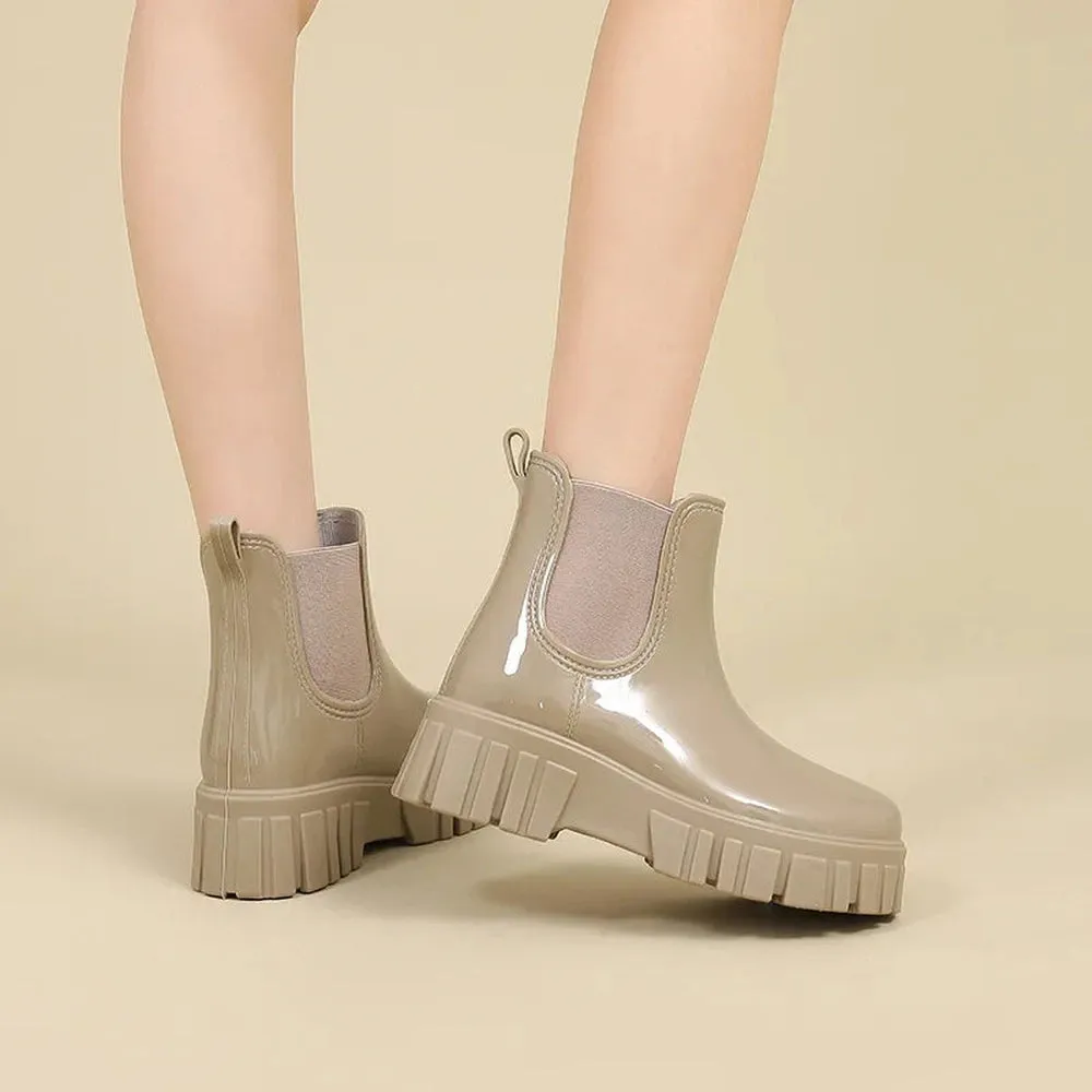 Merendy Lolo Shiny Chelsea chunky boots