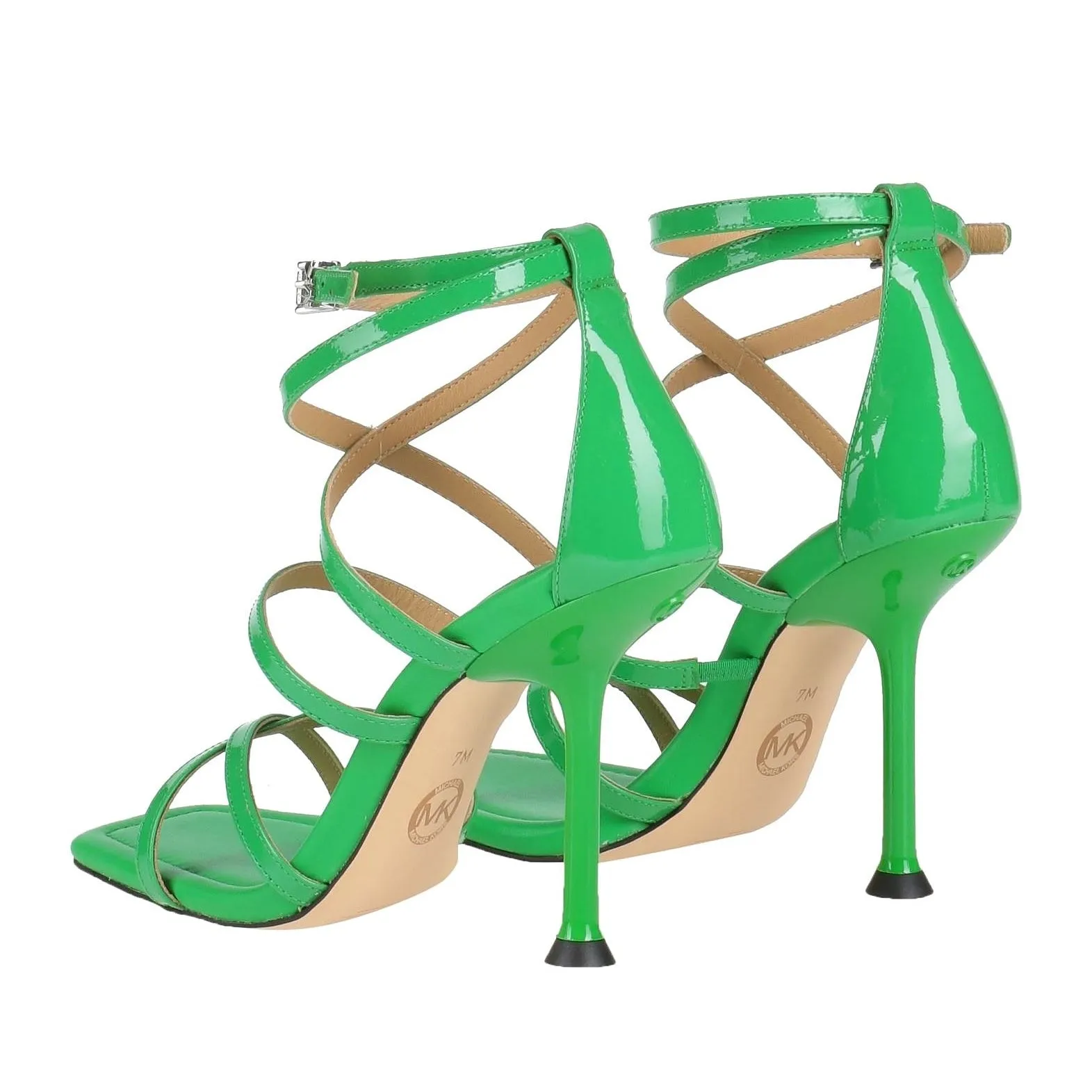 Michael Michael Kors Leather Varnished Effect Sandals, green
