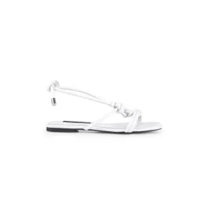 Michelle Sandal White Leather