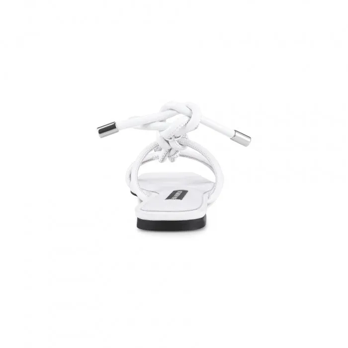 Michelle Sandal White Leather
