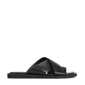 MISHK LEATHER CROSSOVER SANDALS