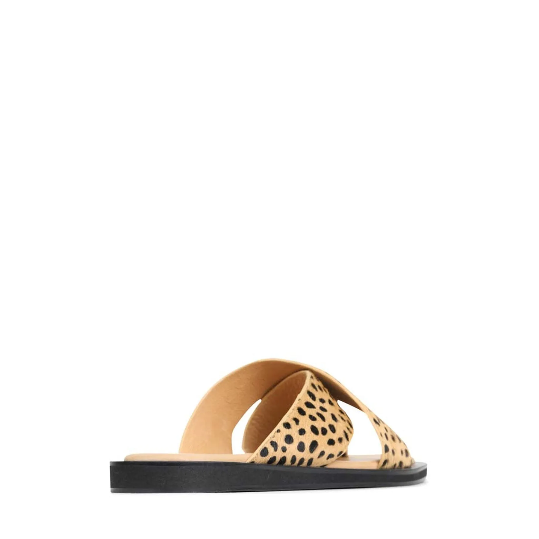 MISHK LEATHER CROSSOVER SANDALS