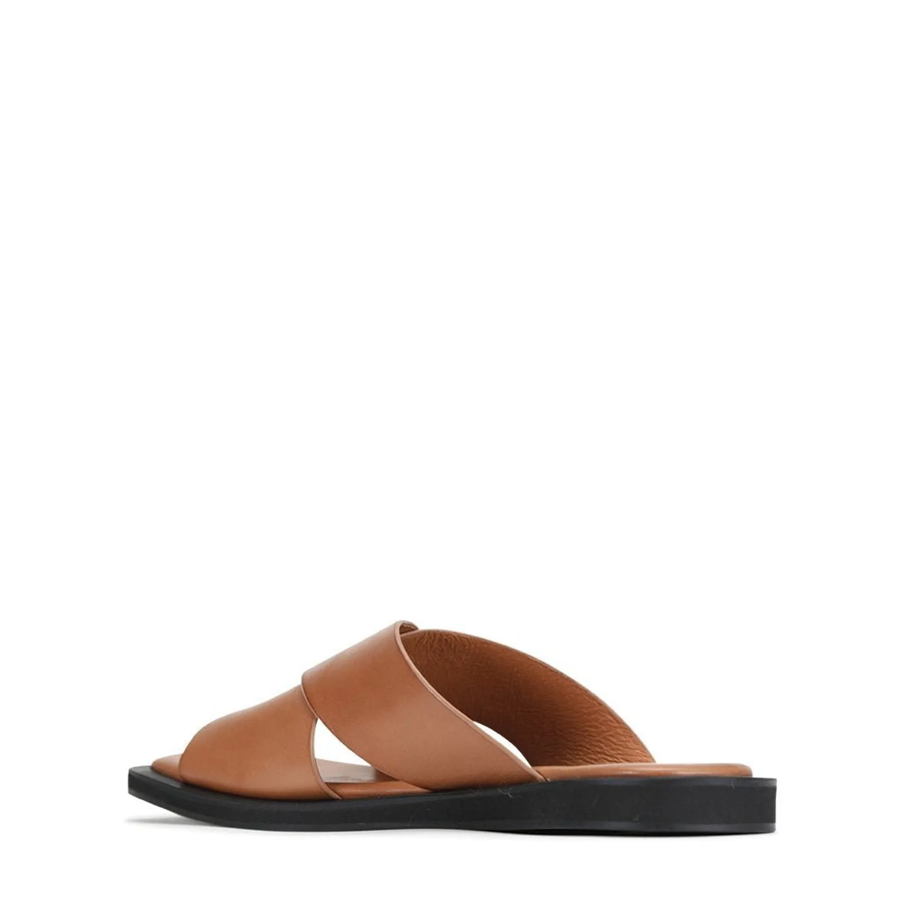 MISHK LEATHER CROSSOVER SANDALS
