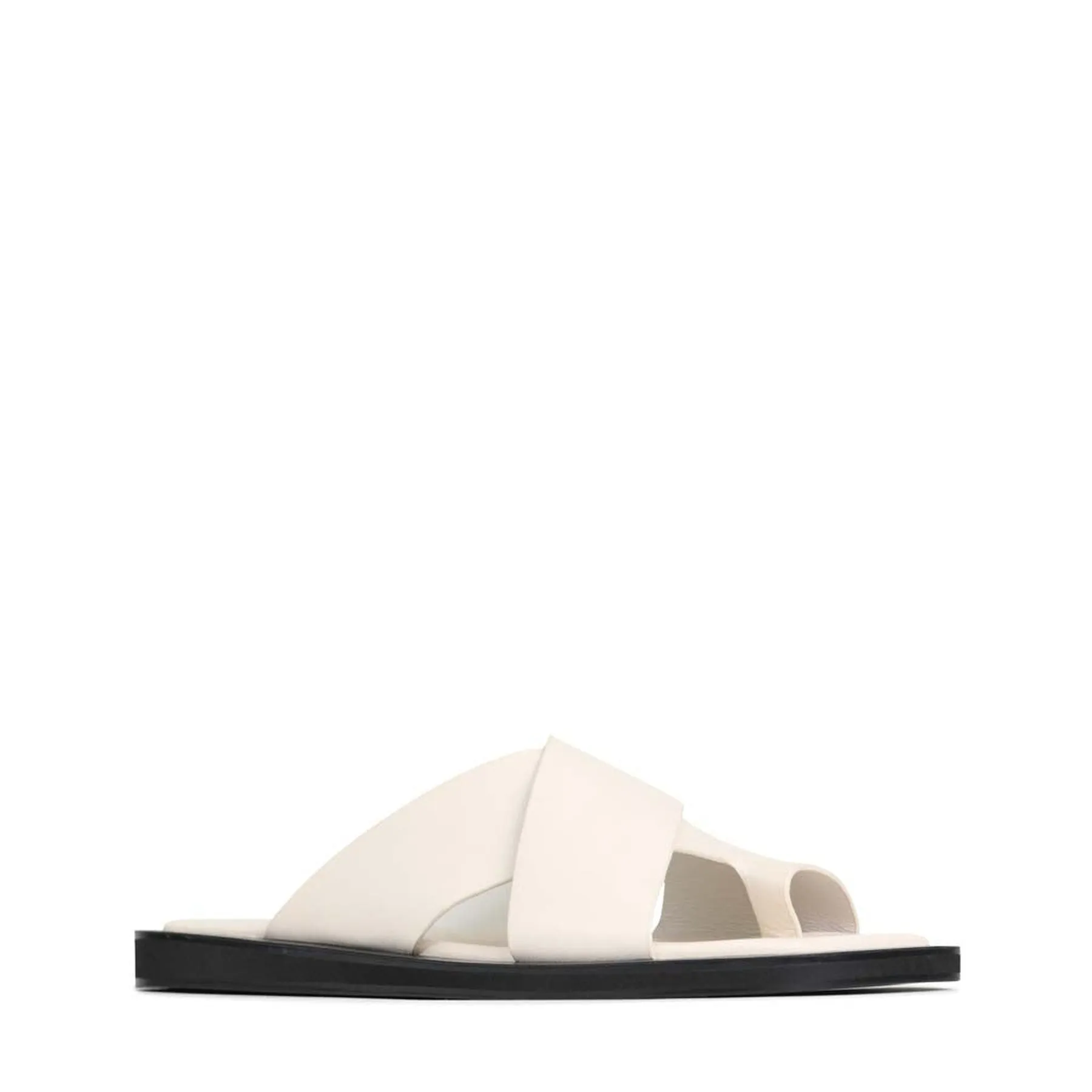 MISHK LEATHER CROSSOVER SANDALS