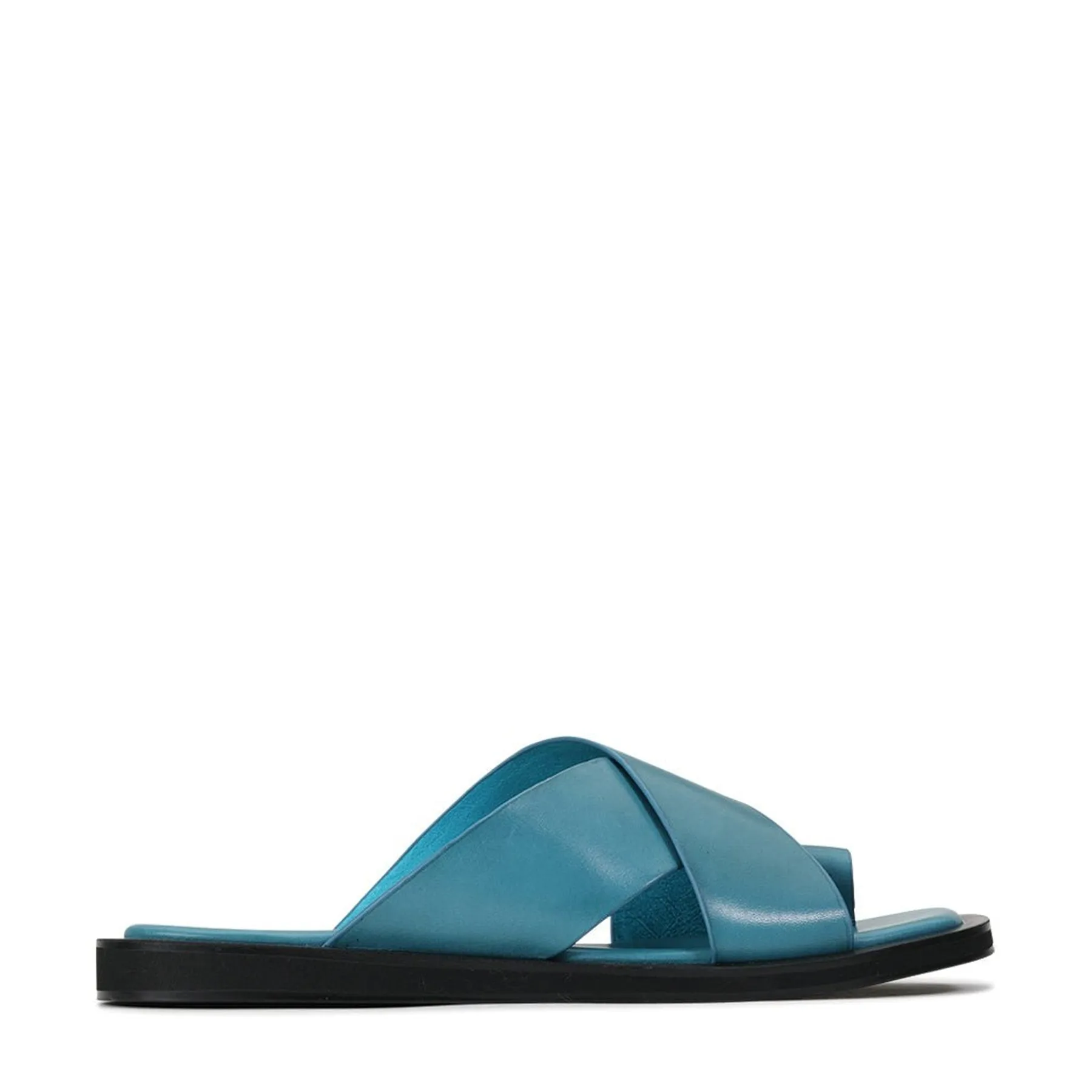MISHK LEATHER CROSSOVER SANDALS
