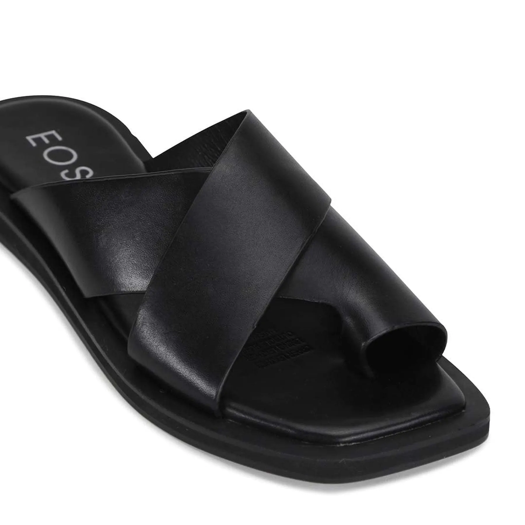 MISHK LEATHER CROSSOVER SANDALS