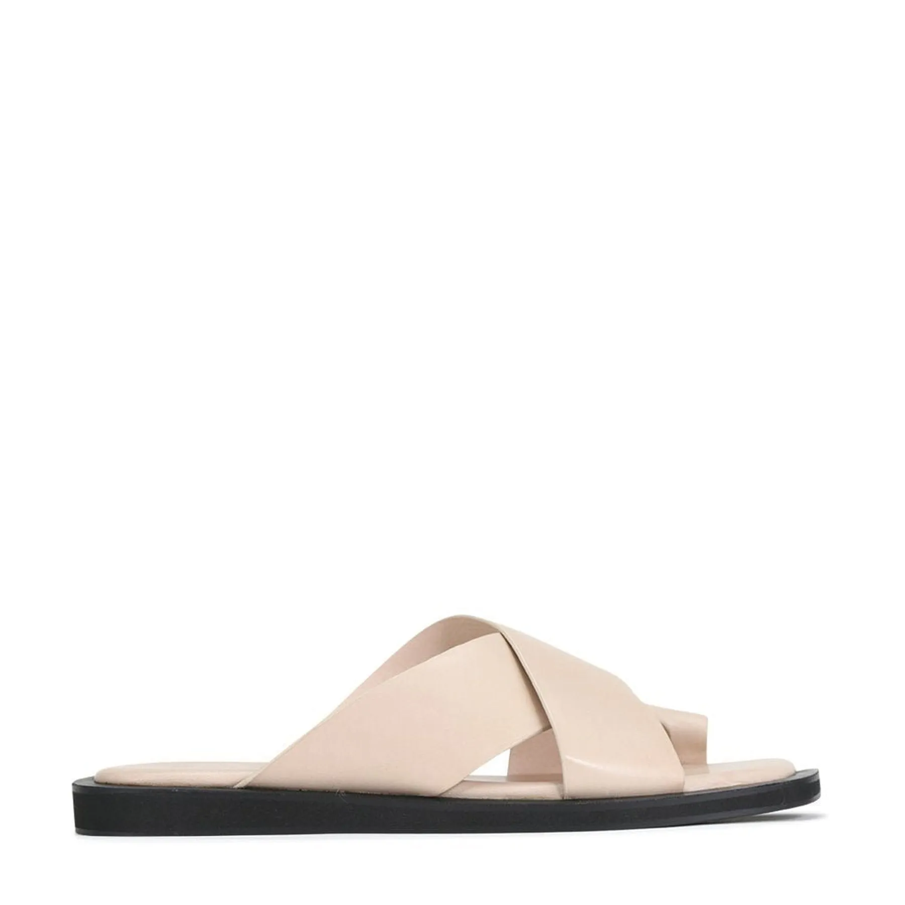 MISHK LEATHER CROSSOVER SANDALS