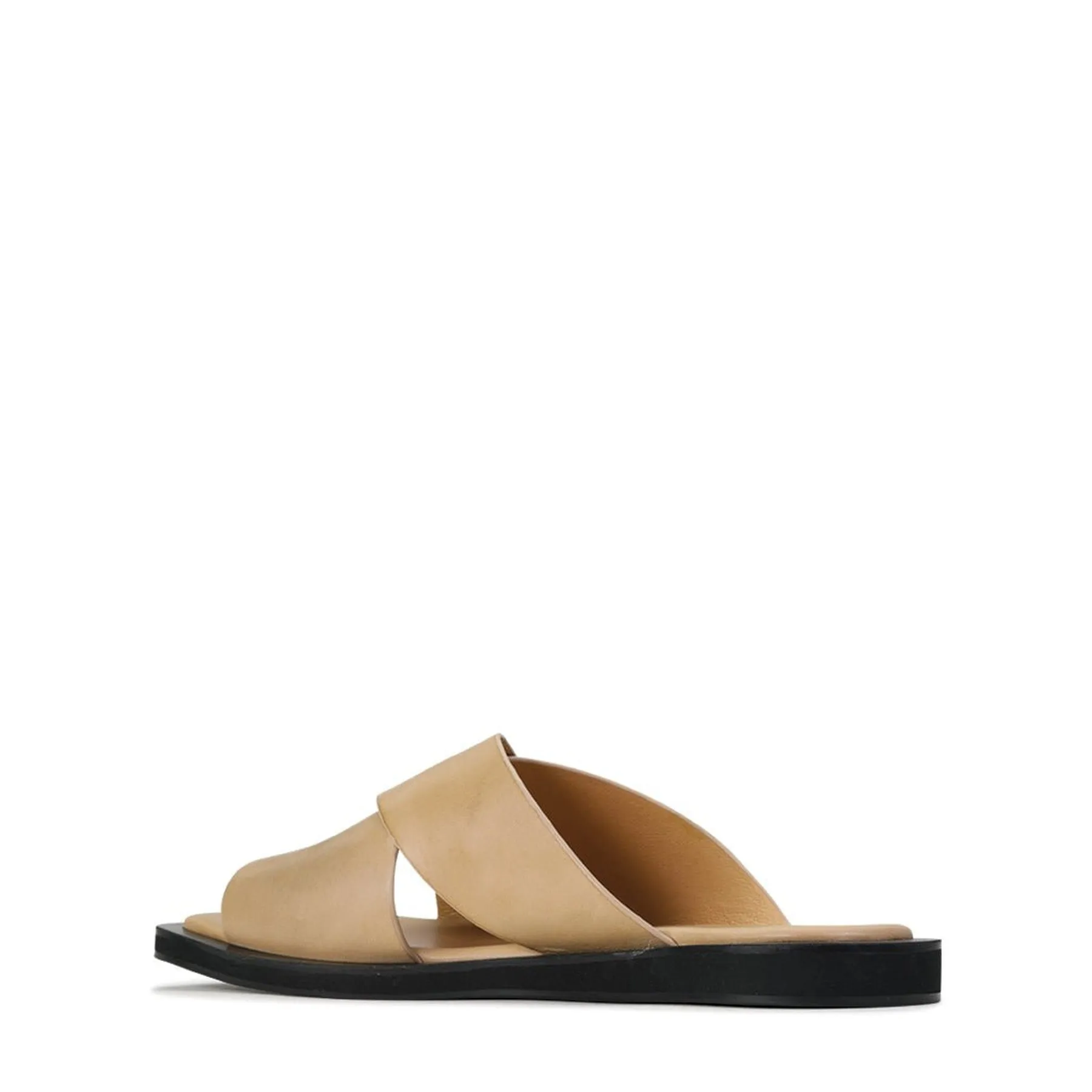 MISHK LEATHER CROSSOVER SANDALS