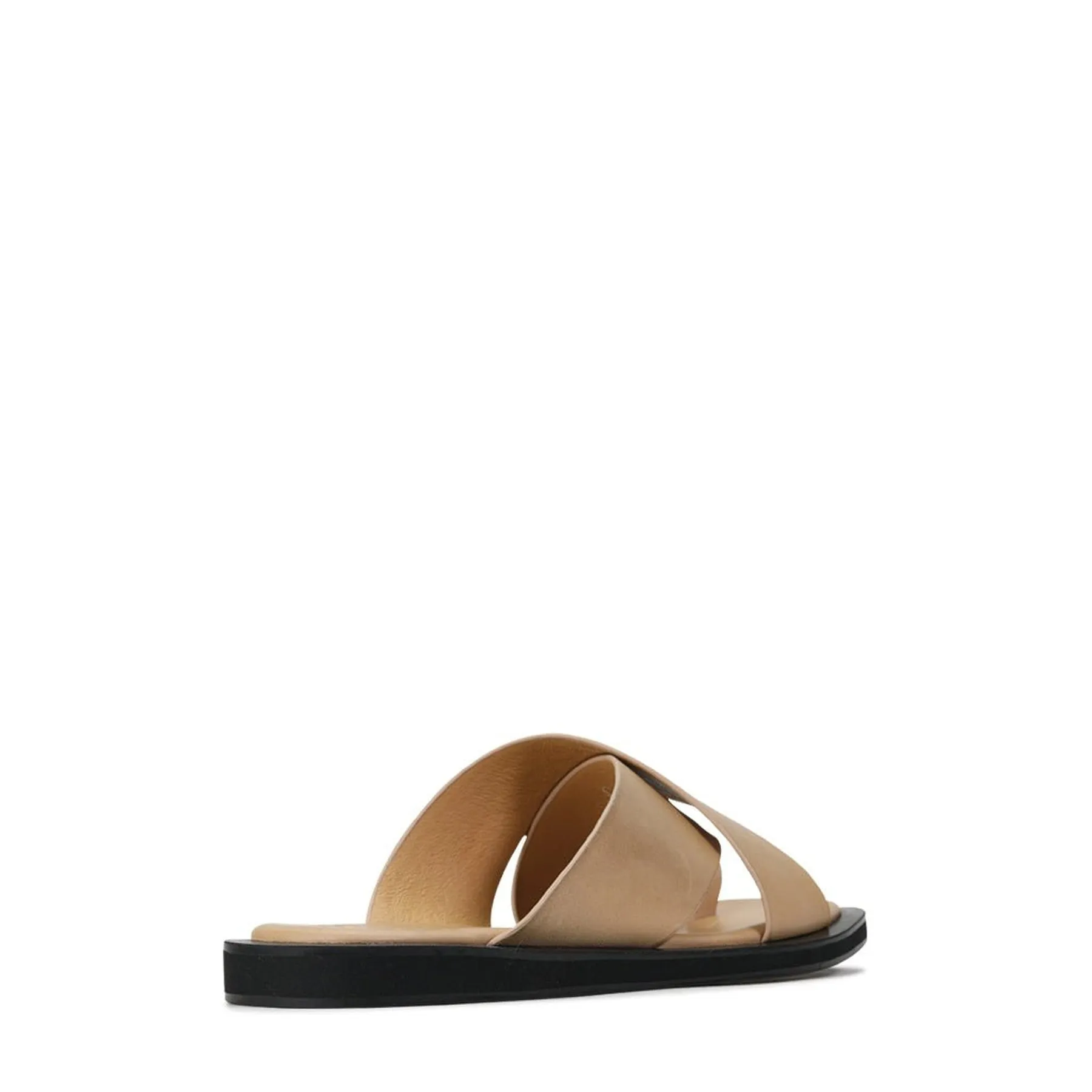 MISHK LEATHER CROSSOVER SANDALS