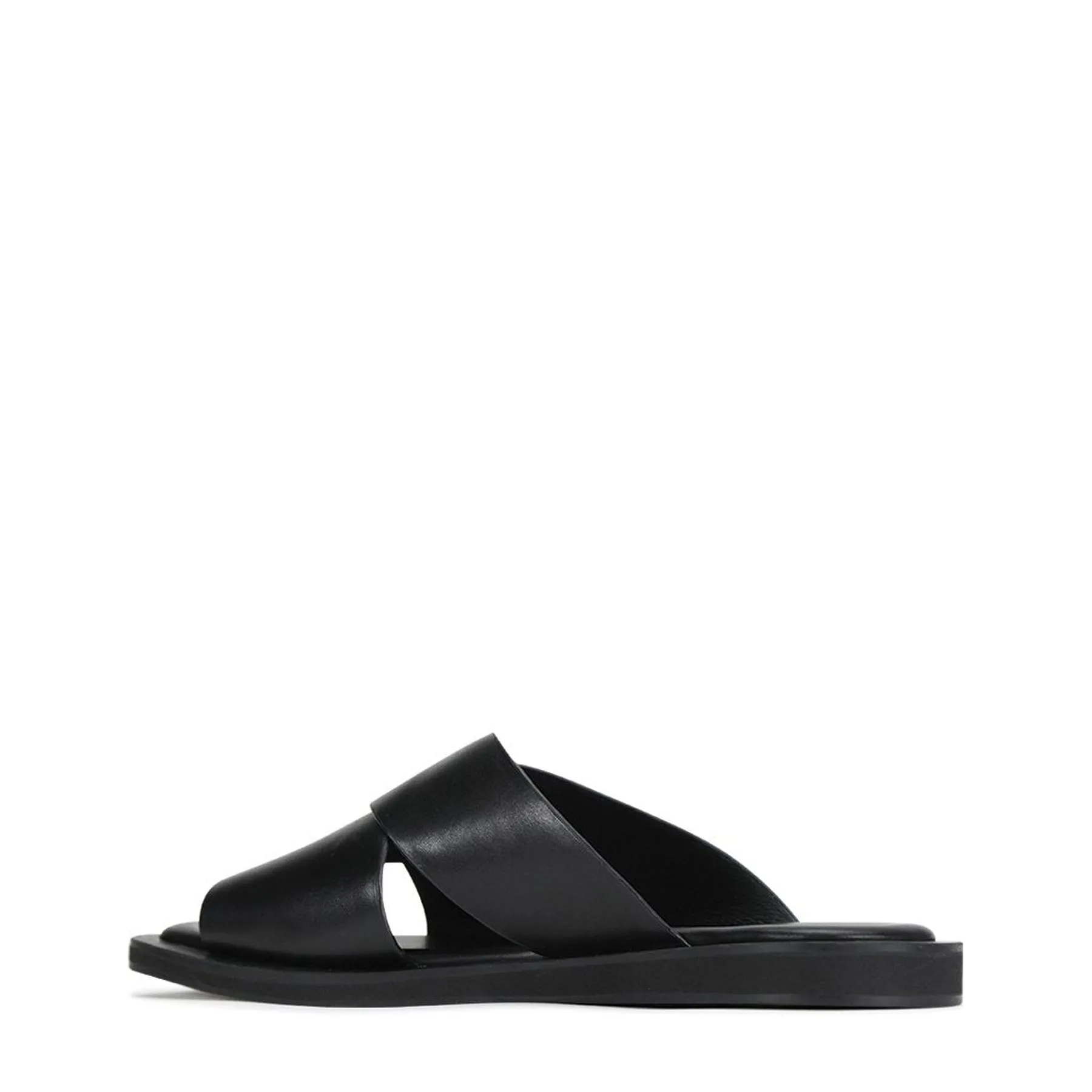 MISHK LEATHER CROSSOVER SANDALS