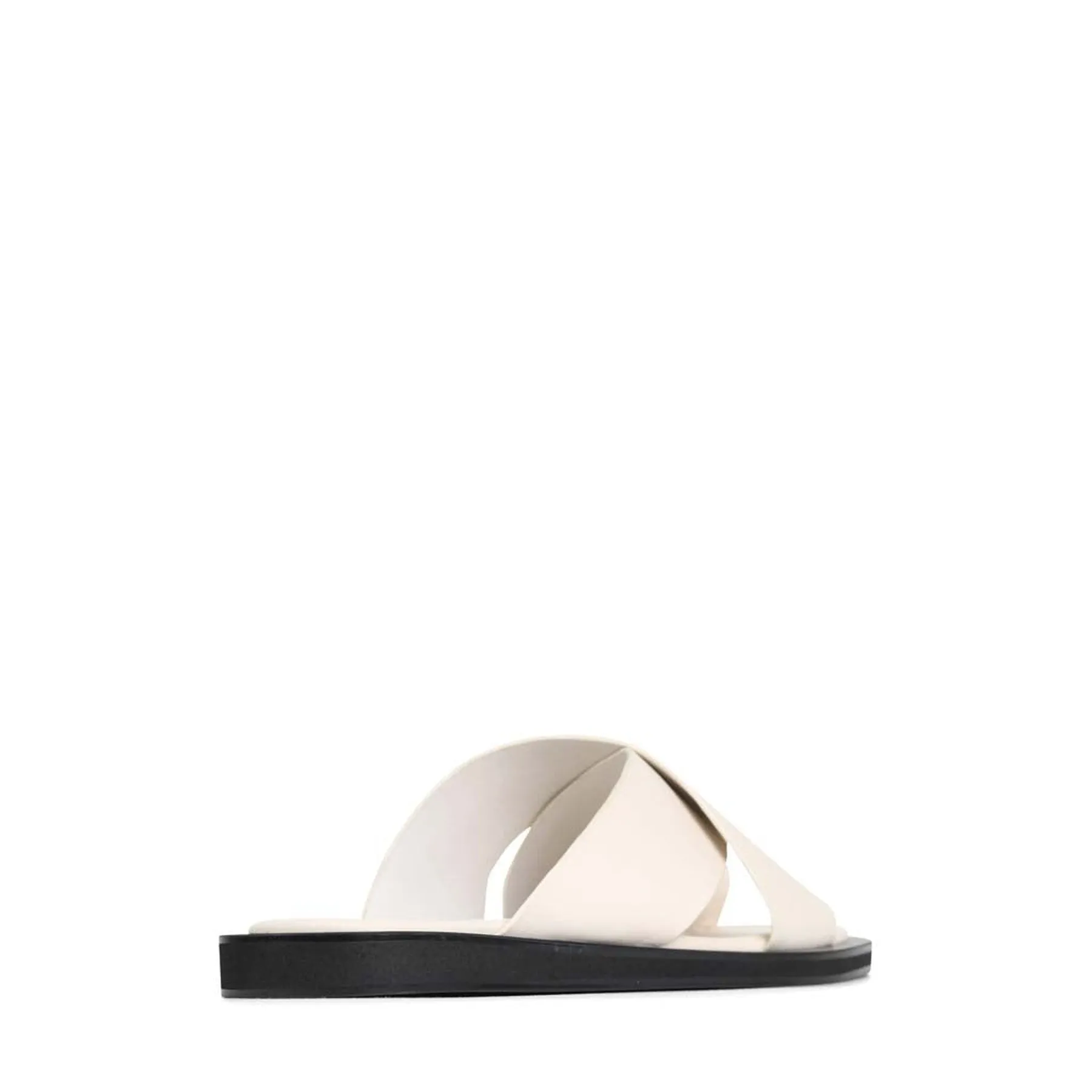 MISHK LEATHER CROSSOVER SANDALS