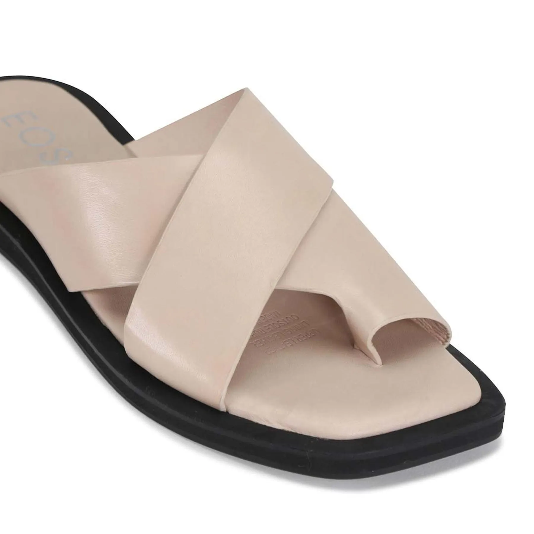 MISHK LEATHER CROSSOVER SANDALS