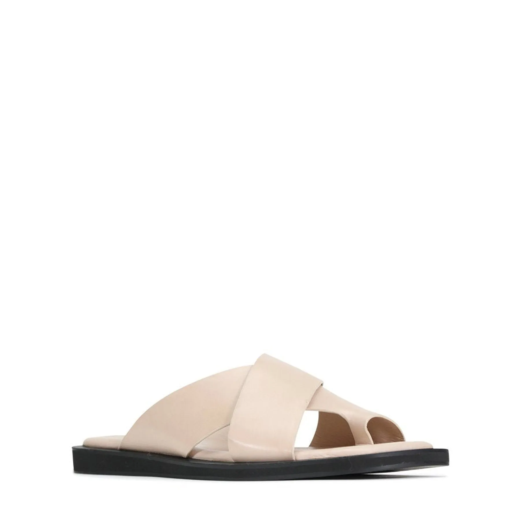 MISHK LEATHER CROSSOVER SANDALS