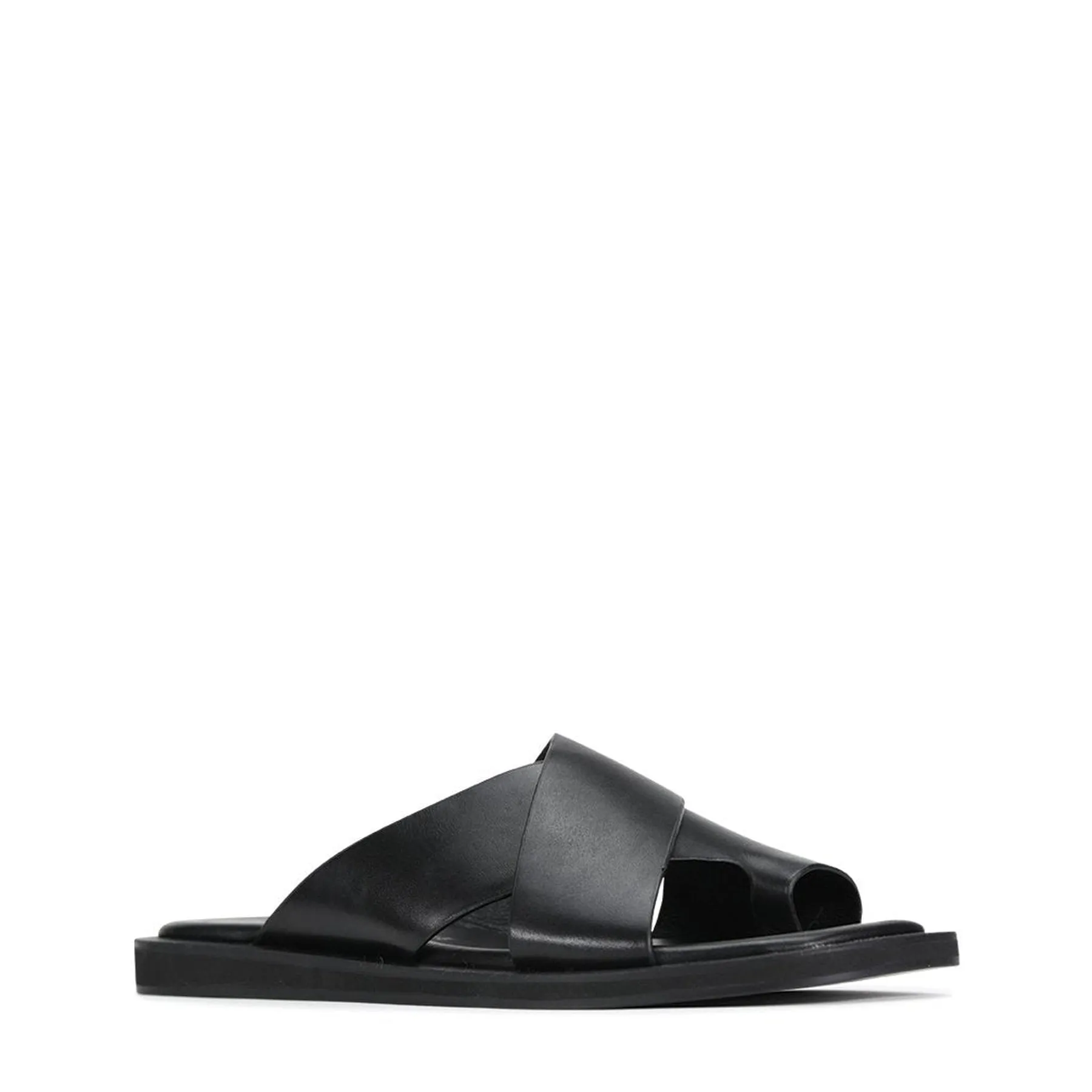 MISHK LEATHER CROSSOVER SANDALS