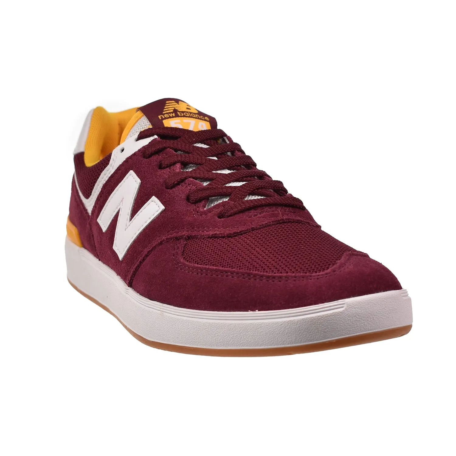 New Balance 574 'All Coasts" Men's Shoes Burgundy-White-Yellow